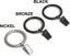 Curtain Rod Clip Rings - Set of 20 Black Rings for 1 Rods Carousel 3