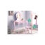 Pink Kids Vanity Dressing Table Stool Set Mirror Makeup Carousel 4