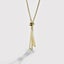 Gold lariat style modern necklace "Milan" Carousel 3