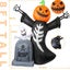 8FT Halloween Inflatable Pumpkin LED Light Skeleton Tombstone Festival 2.4m Carousel 3