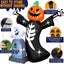 8FT Halloween Inflatable Pumpkin LED Light Skeleton Tombstone Festival 2.4m Carousel 5