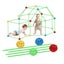 121Pcs Fort Building Kit Construction Toys DIY Castles 3D Play House Tent Toy Gi Carousel 1