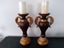 BEAUTIFUL ORNATE PAIR OF CERAMIC CANDLE HOLDERS Carousel 8