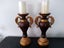 BEAUTIFUL ORNATE PAIR OF CERAMIC CANDLE HOLDERS Carousel 10