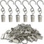 Stainless Steel S Hooks Curtain Clips, 50 Pack Hanging Party Lights Clips, Hange Carousel 1