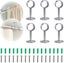 Ceiling Curtain Rod Support Brackets - 6-Piece Set for Indoor Curtain Rod Instal Carousel 1