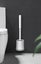 Toilet Brush And Bracket Set, Silicone Bristles, Beige Bathroom Cleaning Bowl Br Carousel 4