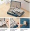 Jewelry Box For Women, Travel Lockable Leather Jewelry Box 2 Layers Jewelery Org Carousel 3