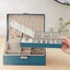 Jewelry Box For Women, Travel Lockable Leather Jewelry Box 2 Layers Jewelery Org Carousel 4