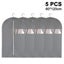 Set Of 5 Hanging Garment Bags For Storage Breathbale Suit Cover For Closett Dust Carousel 2