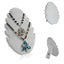 Necklace Display Stand - Gray Velvet Jewelry Stand, Jewelry Easel Pendant Holder Carousel 3