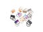 10 PCS 26mm Keychain Split Ring Wristlets Cotton Tail Clip With Key Ring Key Carousel 5