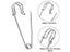 30Pcs 50mm Stainless Steel Safety Pins DIY Sewing Tools Accessory Needles Large Carousel 4