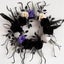 Halloween Front Door Wreath - Skull Rose Maple Leaf Decoration Carousel 2