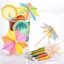 144 Pieces Umbrellas Cocktail Umbrella Drink Picks Octagonal Star-shaped Paper P Carousel 1