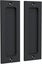 Matte Black Cabinet Pulls - Sliding Barn Door Handle Set - Rectangular Plate Flu Carousel 1