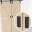 Matte Black Cabinet Pulls - Sliding Barn Door Handle Set - Rectangular Plate Flu Carousel 3