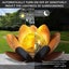 Solar Lotus Light Garden Outdoor Table Decor,amber Crackle Globe Glass Lotus Flo Carousel 2