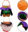 2pcs Halloween Candy Bag,trick Or Treat Bags Durable Pumpkin Candy Bags,hallowee Carousel 3