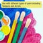 10 Piece Large Round Chubby Hog Bristle Children's Tempera And Artist Paint Brus Carousel 4