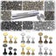 Double Cap Rivet - 300 Pieces Leather Rivets with 3 Fastening Tools, Double Head Carousel 1