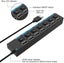 7-port Usb 2.0 Hub With Individual Switches And Leds, Usb Hub 2.0 Splitter For A Carousel 3