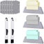 Set of 3 Window Slot Cleaning Brushes with 6 Replacement Cotton Pads - Handheld Carousel 1