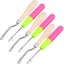 Set of 6 Latch Crochet Needles - Micro Braids, Dreads Maintenance, Mats - 3 Wood Carousel 2