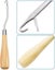 Set of 6 Latch Crochet Needles - Micro Braids, Dreads Maintenance, Mats - 3 Wood Carousel 4