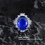 Luxury Oval Crystal Sapphire Ring Diamond Jewellery *Local Buy* Carousel 1