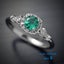 Oval Emerald Gemstone Diamond White Gold Ring Jewellery *Over Stocked* Carousel 1