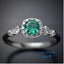 Oval Emerald Gemstone Diamond White Gold Ring Jewellery *Over Stocked* Carousel 2
