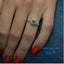 Oval Emerald Gemstone Diamond White Gold Ring Jewellery *Local Buy* Carousel 5