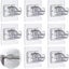 No Drilling Curtain Rod Bracket - Set of 8 Adhesive Hooks for Hanging Rods Carousel 1