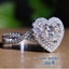 Heart Diamond Ring 925 Silver Twist Ring Jewellery *Over Stocked* Carousel 6