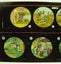 Antique Magic Lantern Glass Slides x 6 Carousel 6