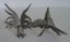 Pair of White Metal Fighting Roosters Carousel 5