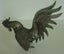 Pair of White Metal Fighting Roosters Carousel 9