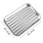 Stainless Steel Tray Rectangular Grilled Fish Plate With Holes Steamed Rice Plat Carousel 5