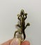 Antique Style Brass Lizard Miniature Figurine Keychain Pendant Decor Carousel 4