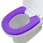 Toilet Seat Cover, With Snaps Fixed Stretchable Washable Fiber Cloth Carousel 1