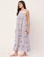 Moomaya Sleepwear, Sleeveless Long Nightdress, Printed Square Neck Nightgown Carousel 8