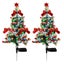 2PCS Solar Christmas Tree Outdoor Yard Xmas Decoration Carousel 1