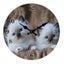 Clock French Country Wall Clocks 30cm White Kittens Glass Carousel 1