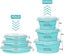 Silicone Collapsible Food Storage Container With Airtight Lid And Air Vent 3pack Carousel 4