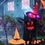 Battery Operated Glowing Witch Hat - Halloween Outdoor Hanging Decorations Light Carousel 4