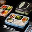 304 Stainless Steel Canteen Microwave Food Insulation Compartments Lunch Box Carousel 1