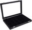 Velvet Jewelry Box, Jewelry Display, 24 Compartments, Glass Lid, Black, Faj-083 Carousel 2
