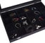 Velvet Jewelry Box, Jewelry Display, 24 Compartments, Glass Lid, Black, Faj-083 Carousel 4