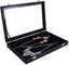 Velvet Jewelry Box, Jewelry Display, 24 Compartments, Glass Lid, Black, Faj-083 Carousel 5